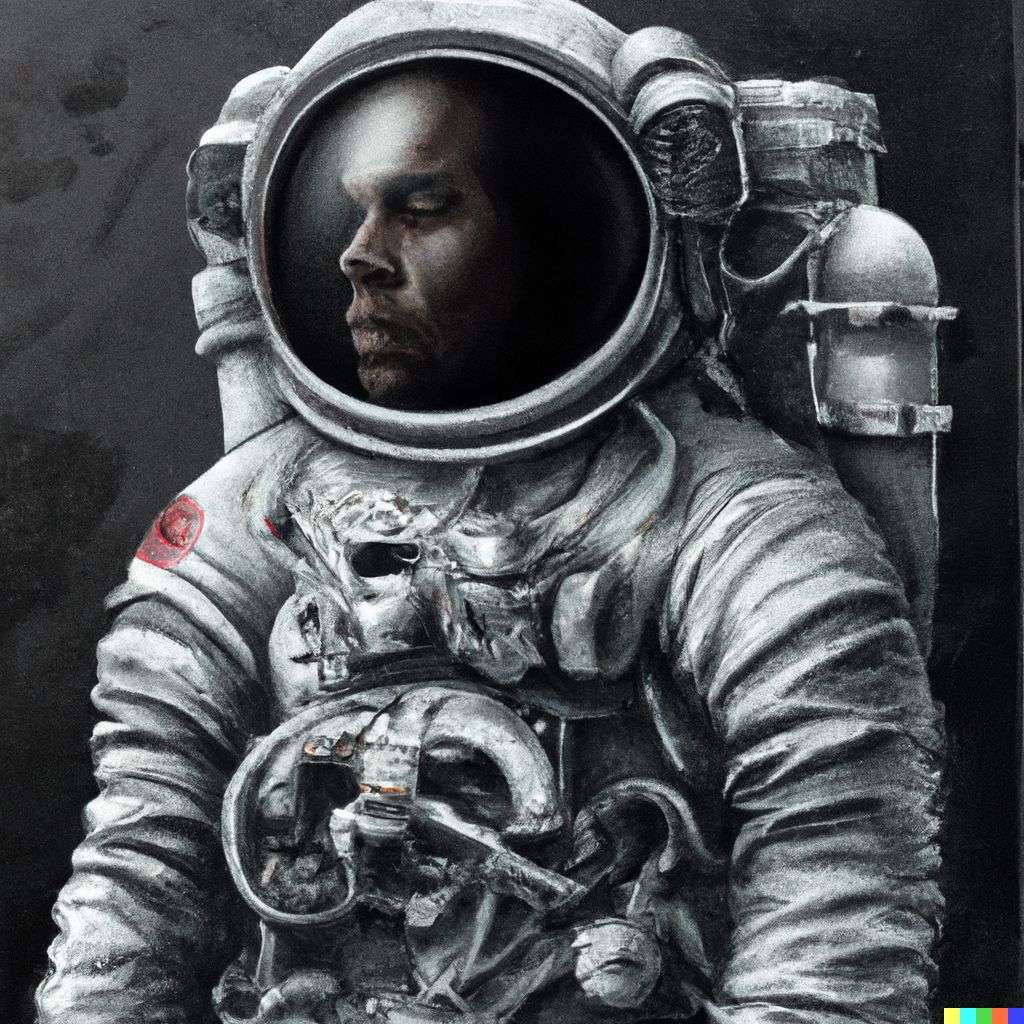 an astronaut, Peter Gric print